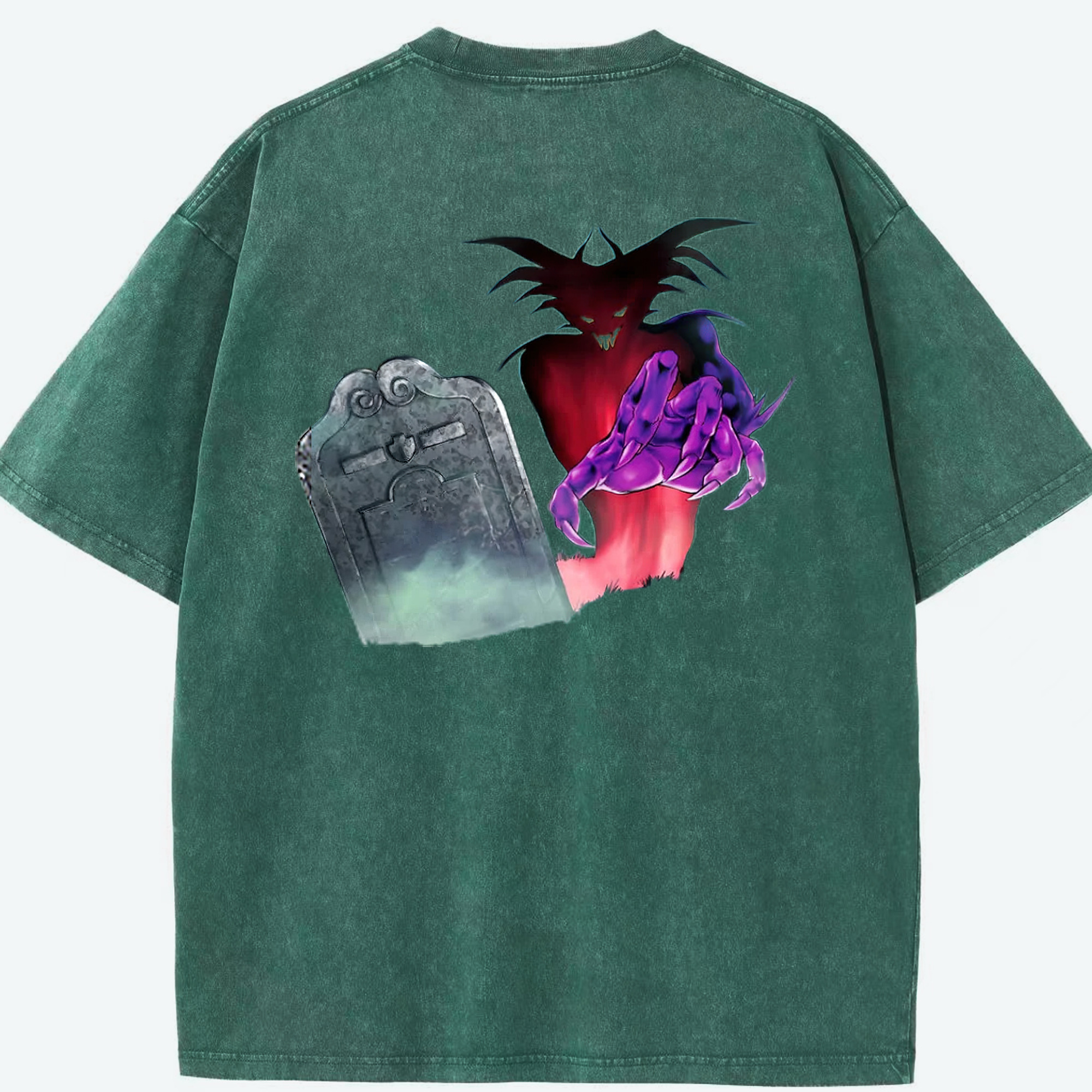 （画像用） 遊☆戯☆王 Yu-Gi-Oh! 綿100% ヴィンテージ風 半袖Tシャツ（背面プリント）